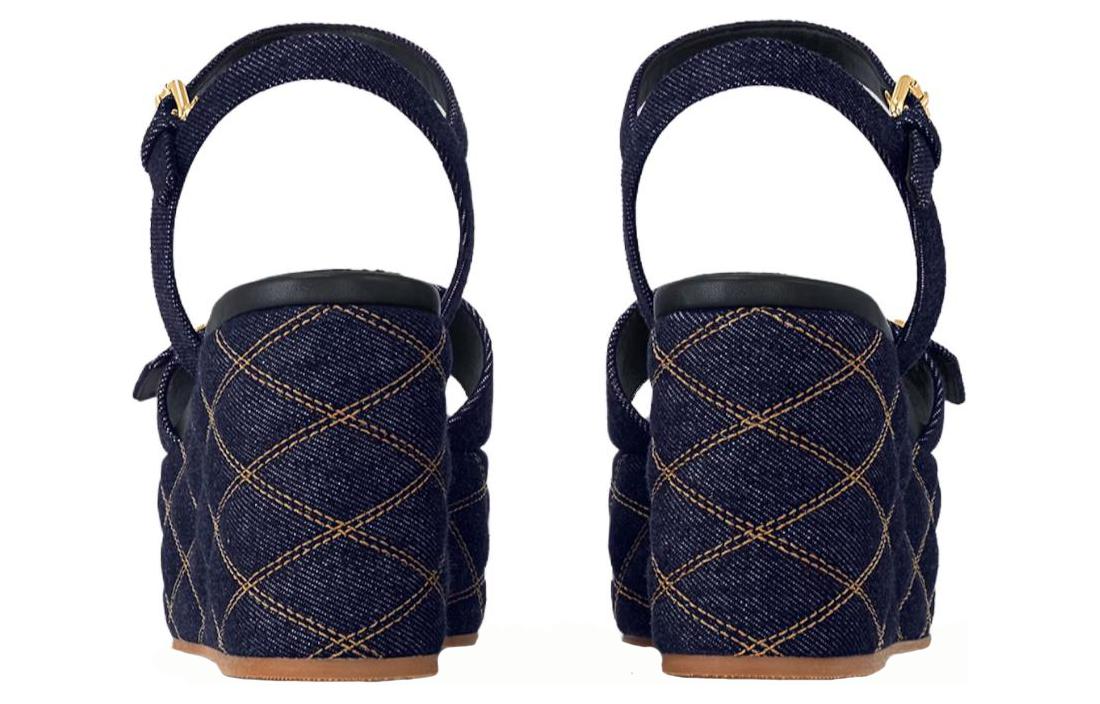 Shop (W) Sandalia Louis Vuitton Denim Slide 'Azul Profundo' 1ACI5J