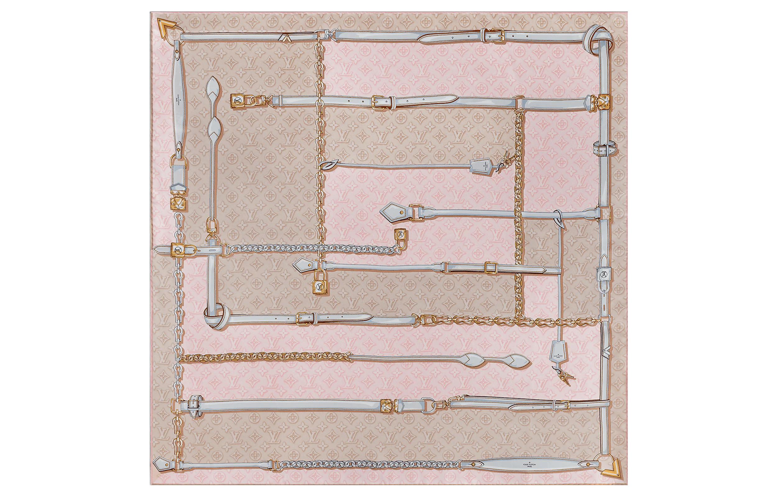 (Women) Louis Vuitton Denimgram Confidential Fashion Trendy Silk Scarf for Women. M78097 圖 2