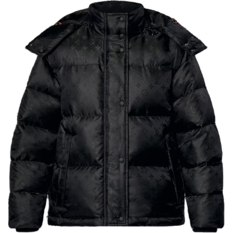 (Women) Louis Vuitton Detachable Hood Monogram Zip Jacket Black 1AGAEO 圖 2