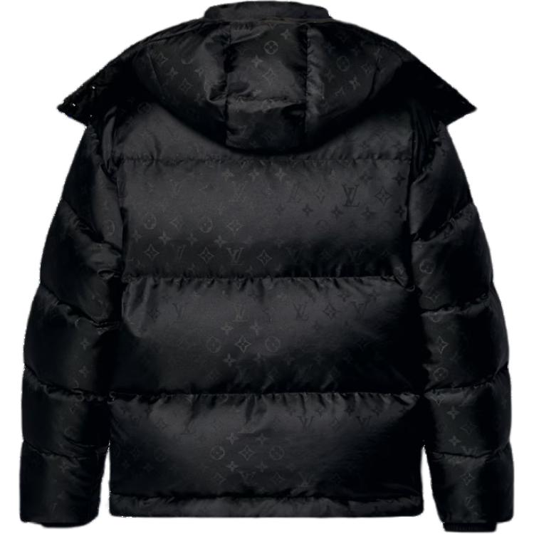 Lookbook (W) Louis Vuitton Jaket Zip Hitam dengan Hood Boleh Tanggal Monogram 1AGAEM