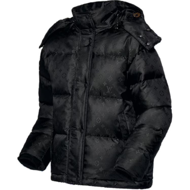 (Women) Louis Vuitton Detachable Hood Monogram Zip Jacket Black 1AGAEO 圖 4