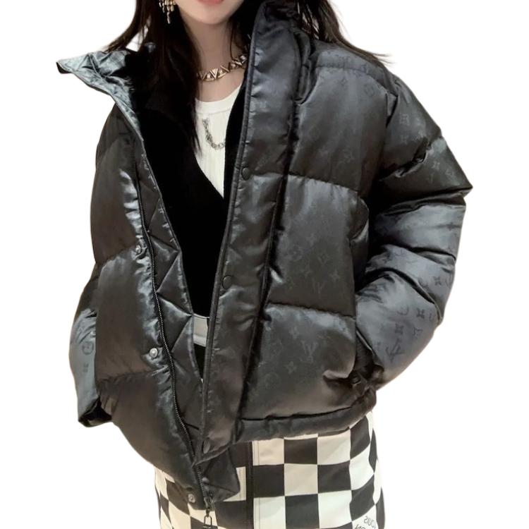 (Women) Louis Vuitton Detachable Hood Monogram Zip Jacket Women’s Black 1AGAEK 圖 5