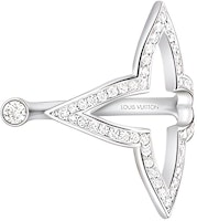 (Women) LOUIS VUITTON Diamond Openwork Platinum Ring Silver. Q0I24A (Women) LOUIS VUITTON Diamond Openwork Platinum Ring Silver. Q0I24A