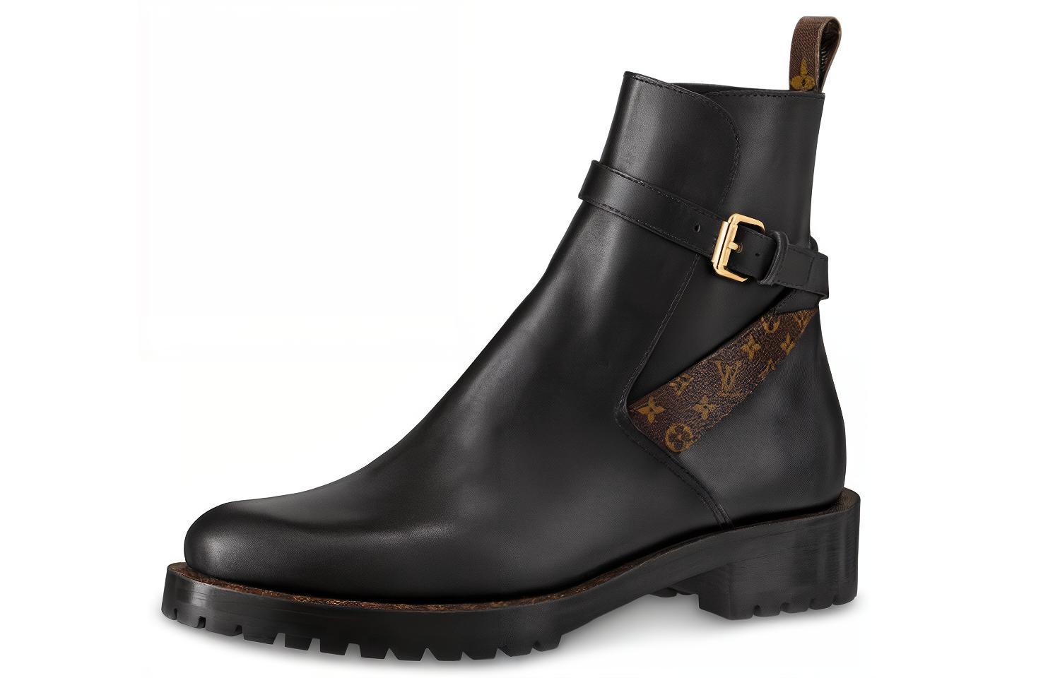 (Women) Louis Vuitton Discovery Ankle Boot 'Black Calf Leather' 1A5LCQ