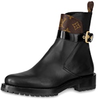 (Women) Louis Vuitton Discovery Boots 'Black with Monogram Top' 1A868J (Women) Louis Vuitton Discovery Boots 'Black with Monogram Top' 1A868J