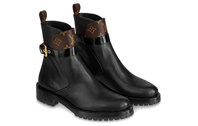 Lookbook (W) Bottes Louis Vuitton Discovery ''Noir avec Haut Monogrammé'' 1A868J