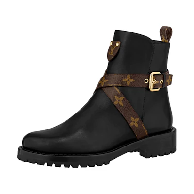 (W) LV Discovery Flat Ankle Boot 'Black'