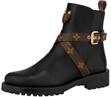 (Women) Louis Vuitton Discovery Flat Ankle Boot 'Black' 1A8WBX (Women) Louis Vuitton Discovery Flat Ankle Boot 'Black' 1A8WBX