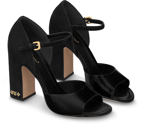 (W) Sandal Heel Tebal Buckle Kulit Hitam Louis Vuitton Don 1ABGCL Lookbook (W) Sandal Heel Tebal Buckle Kulit Hitam Louis Vuitton Don 1ABGCL
