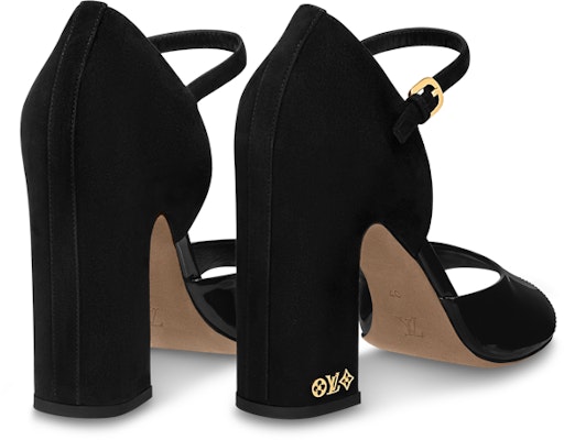 (W) Sandal Heel Tebal Buckle Kulit Hitam Louis Vuitton Don 1ABGCL Shop (W) Sandal Heel Tebal Buckle Kulit Hitam Louis Vuitton Don 1ABGCL