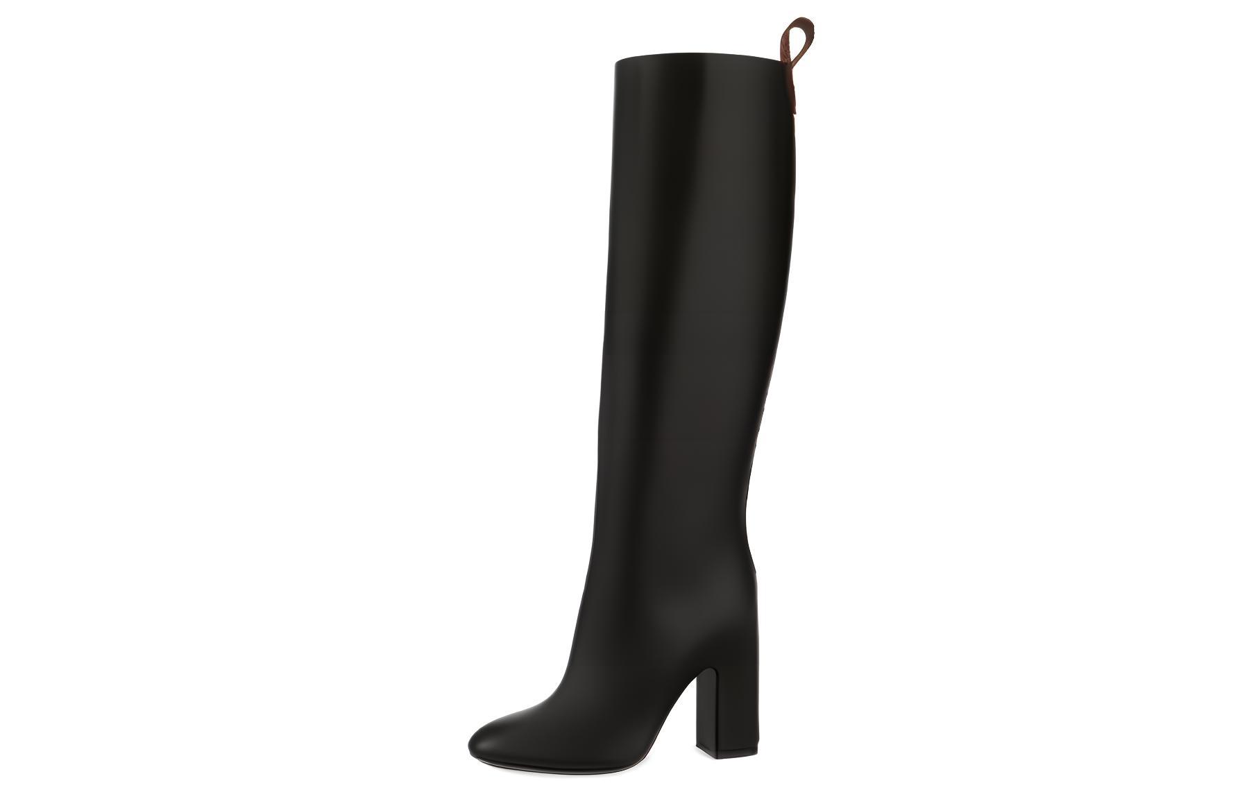 (Women) Louis Vuitton Donna High-Top Boot 'Black Leather' 1AAOFH