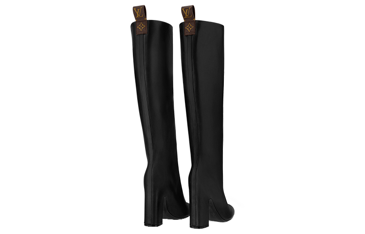 Shop (W) Louis Vuitton Donna High-Top Stiefel ''Schwarzes Leder'' 1AAOFH