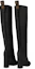 Shop (W) Louis Vuitton Donna High-Top Stiefel ''Schwarzes Leder'' 1AAOFH