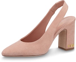 (Women) Louis Vuitton Donna Leather Slip-On Fashion Chunky High Heels 'Pink' 1ABGIJ (Women) Louis Vuitton Donna Leather Slip-On Fashion Chunky High Heels 'Pink' 1ABGIJ