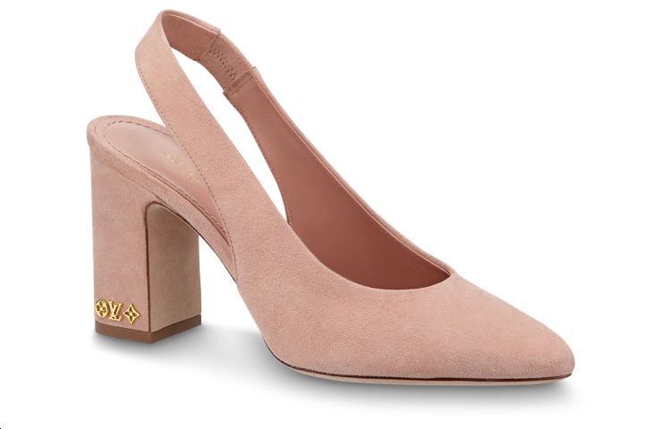 Order (W) Louis Vuitton Donna Scarpe Tacco Alto Chunky in Pelle Rosa 1ABGIJ