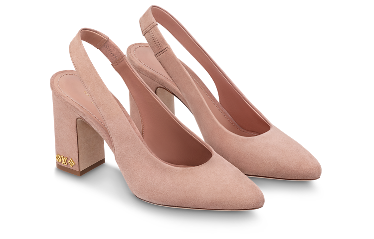 Lookbook (W) Louis Vuitton Donna Scarpe Tacco Alto Chunky in Pelle Rosa 1ABGIJ