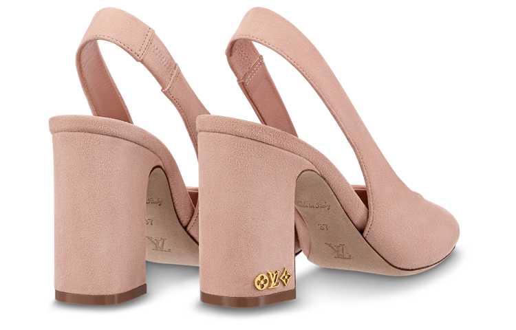 Shop (W) Louis Vuitton Donna Scarpe Tacco Alto Chunky in Pelle Rosa 1ABGIJ