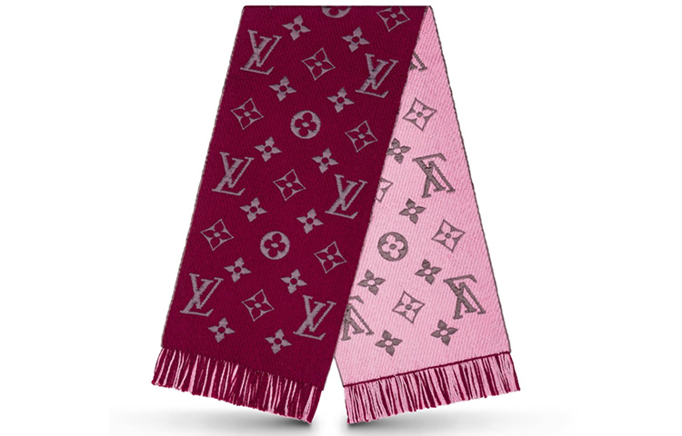 (Women) LOUIS VUITTON Double-Sided Logo Wool Scarf M73887