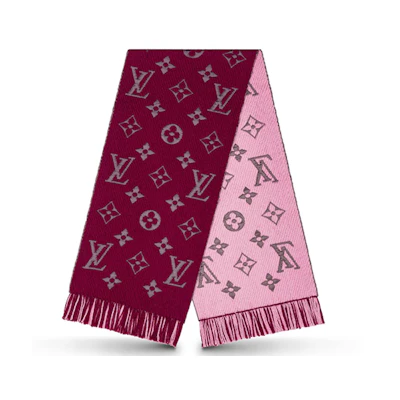 (Women) LOUIS VUITTON Double-Sided Logo Wool Scarf M73887