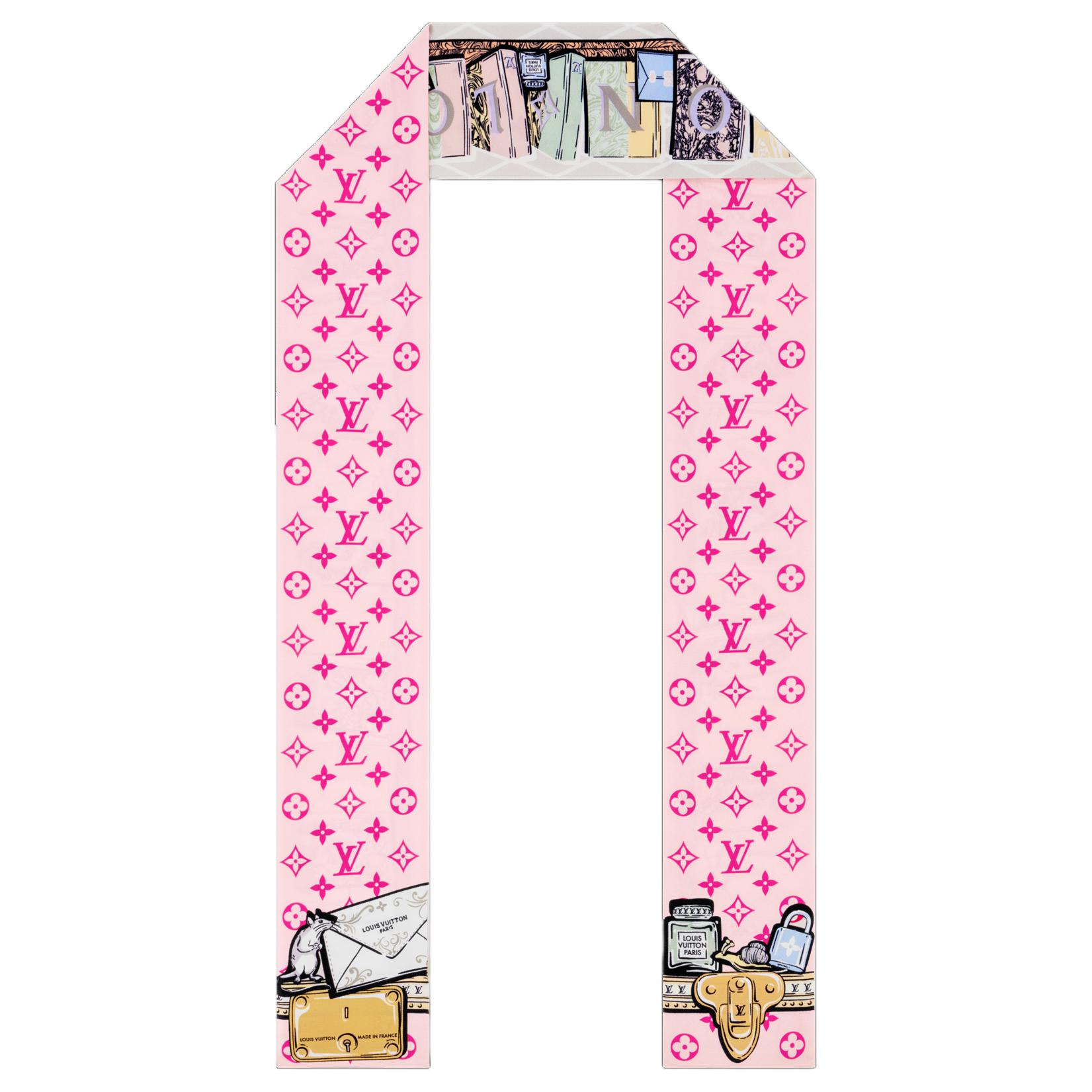 (Women) Louis Vuitton Double-Sided Print Silk Scarf for Women in Pink. M96246 圖 3
