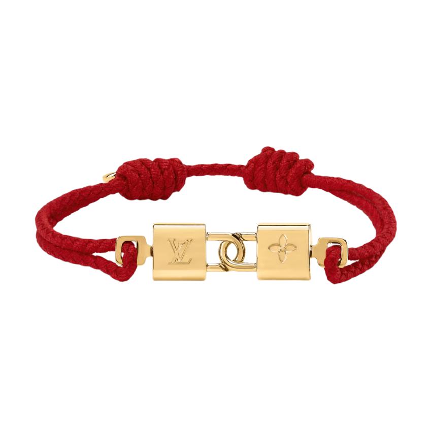 (Women) Louis Vuitton Double Lock Metal Bracelet Red - . M4284Z