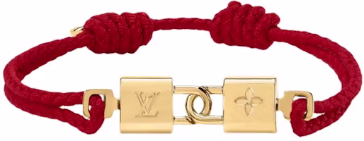 (Women) Louis Vuitton Double Lock Metal Bracelet Red - . M4284Z (Women) Louis Vuitton Double Lock Metal Bracelet Red - . M4284Z