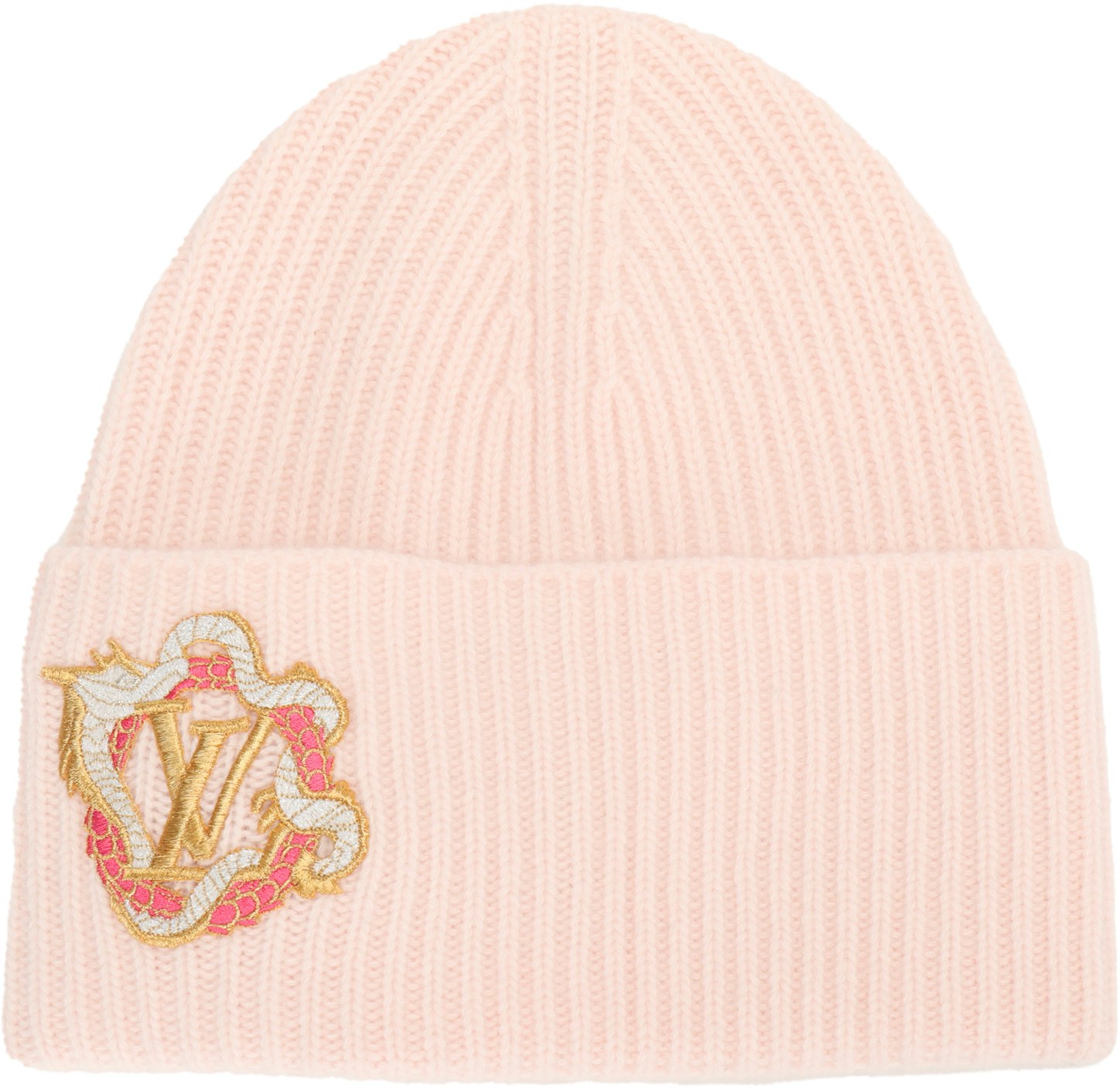 women-louis-vuitton-dragon-patch-wool-beanie-pink-ladies-m79549