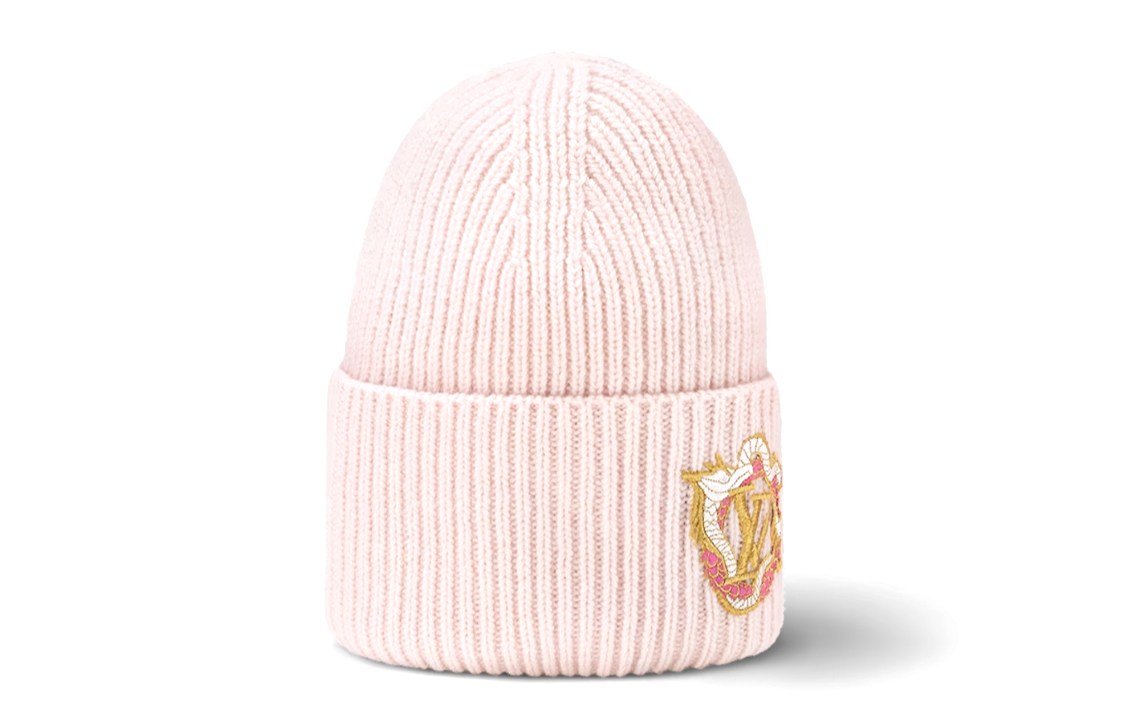 Lookbook (W) 路易威登 粉紅女士毛料龍補丁毛帽 M79549