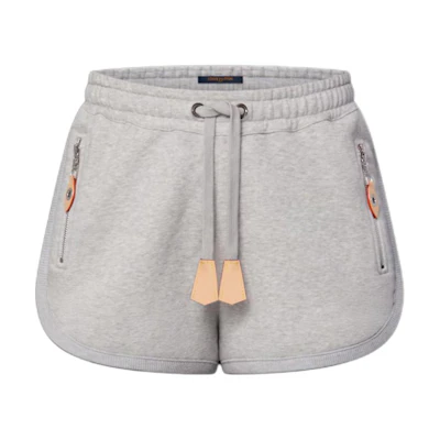 (Women) Louis Vuitton Drawstring Waist Casual Shorts with Side Zipper Pockets 1AIAGA