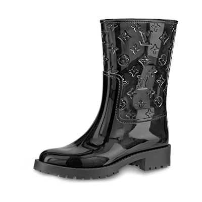 (W) LV Drops Flat Half Boots 'Black'