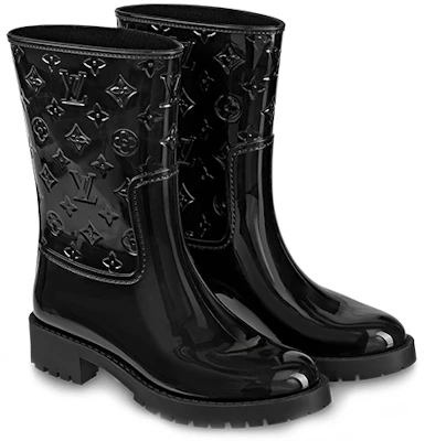 (W) Louis Vuitton Drops Flat Half Boots 'Hitam' 1A8QUX Lookbook (W) Louis Vuitton Drops Flat Half Boots 'Hitam' 1A8QUX