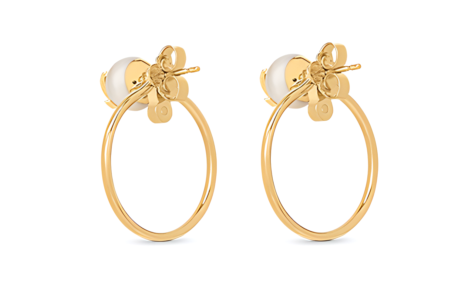 (Women) Louis Vuitton Eclipse Monogram Earrings Gold for Women M01237