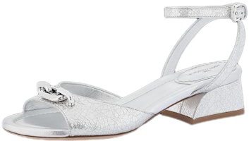 (Women) Louis Vuitton Edge 'Silver Open-Toe Strap Sandals' 1ABGTL (Women) Louis Vuitton Edge 'Silver Open-Toe Strap Sandals' 1ABGTL