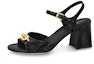 Buy (Women) Louis Vuitton Edge Leather 'Fashion Trend Single Strap Sandal' Black 1ABGGC