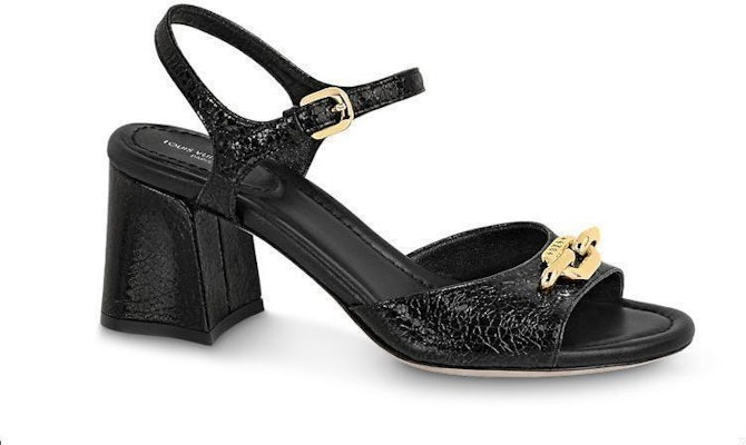 (W) Louis Vuitton Edge Sandalia de Cuero Negro 'Tendencia de Moda con Correa Única' 1ABGGC Shop (W) Louis Vuitton Edge Sandalia de Cuero Negro 'Tendencia de Moda con Correa Única' 1ABGGC