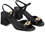 Shop (Women) Louis Vuitton Edge Leather 'Fashion Trend Single Strap Sandal' Black 1ABGGC