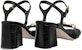 (Women) Louis Vuitton Edge Leather 'Fashion Trend Single Strap Sandal' Black 1ABGGC