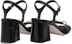 Purchase (Women) Louis Vuitton Edge Leather 'Fashion Trend Single Strap Sandal' Black 1ABGGC
