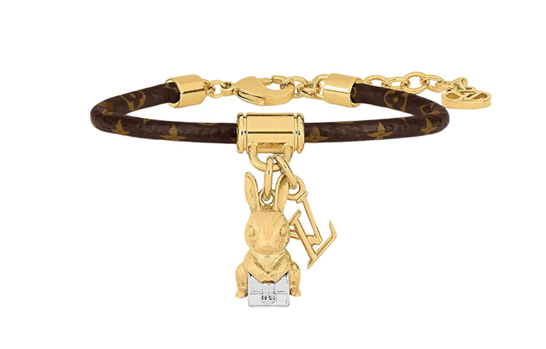 (Women) LOUIS VUITTON Elegant Rabbit Metal Bracelet Women Brown/Gold M8143Z 圖 4
