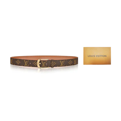 (Women) LOUIS VUITTON Ellipse Leather Belt 3cm Buckle. M6919