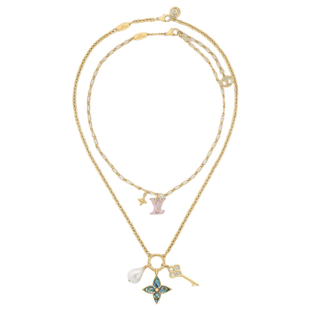 Lookbook (W) LOUIS VUITTON Kalung Emas Wanita dengan Desain Berhias Emas. M02318