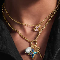 Shop (W) Collar Dorado para Mujer LOUIS VUITTON Diseño Decorado Oro. M02318