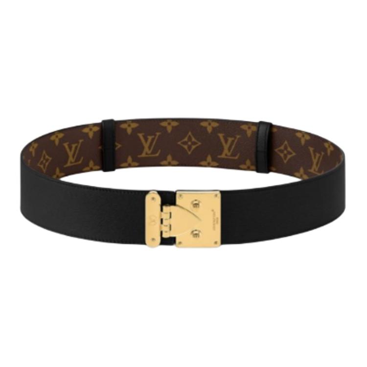 (Women) Louis Vuitton Embossed Calfskin  Black Belt 5CM. M4103Z 圖 2