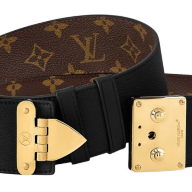 (Women) Louis Vuitton Embossed Calfskin  Black Belt 5CM. M4103Z 圖 3