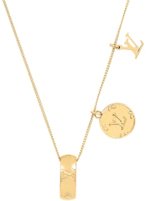 (W) 루이 비통 엠보싱 링 펜던트 목걸이 여성 골드 M80189 Order (W) 루이 비통 엠보싱 링 펜던트 목걸이 여성 골드 M80189