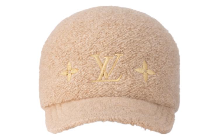 (Women) LOUIS VUITTON Embroidered 3 Elements Signature Wool Cap  Light Brown M7250M