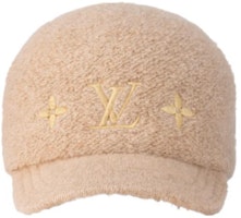 (Women) LOUIS VUITTON Embroidered 3 Elements Signature Wool Cap Light Brown M7250M (Women) LOUIS VUITTON Embroidered 3 Elements Signature Wool Cap Light Brown M7250M
