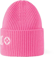 (Women) Louis Vuitton Embroidered LV Monogram Wool Beanie Pink M78927 (Women) Louis Vuitton Embroidered LV Monogram Wool Beanie Pink M78927