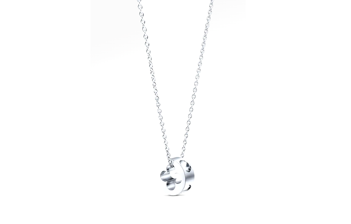 (Women) Louis Vuitton Empreinte Floral Cutout Necklace Silver for Women. Q93967 圖 2