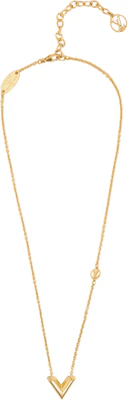 (W) 路易威登金色雕刻LV標誌黃銅項鍊 M00857 Shop (W) 路易威登金色雕刻LV標誌黃銅項鍊 M00857